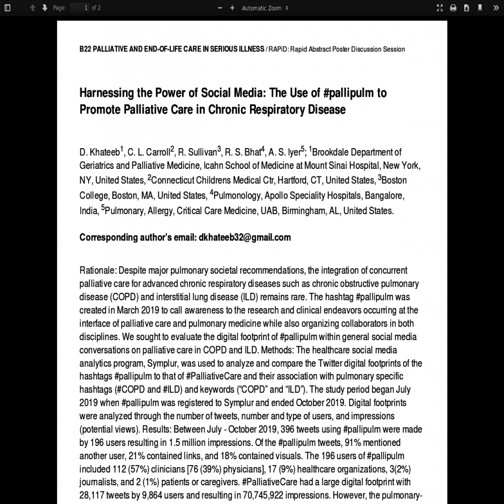 Healthcare social media research published in May 1, 2020