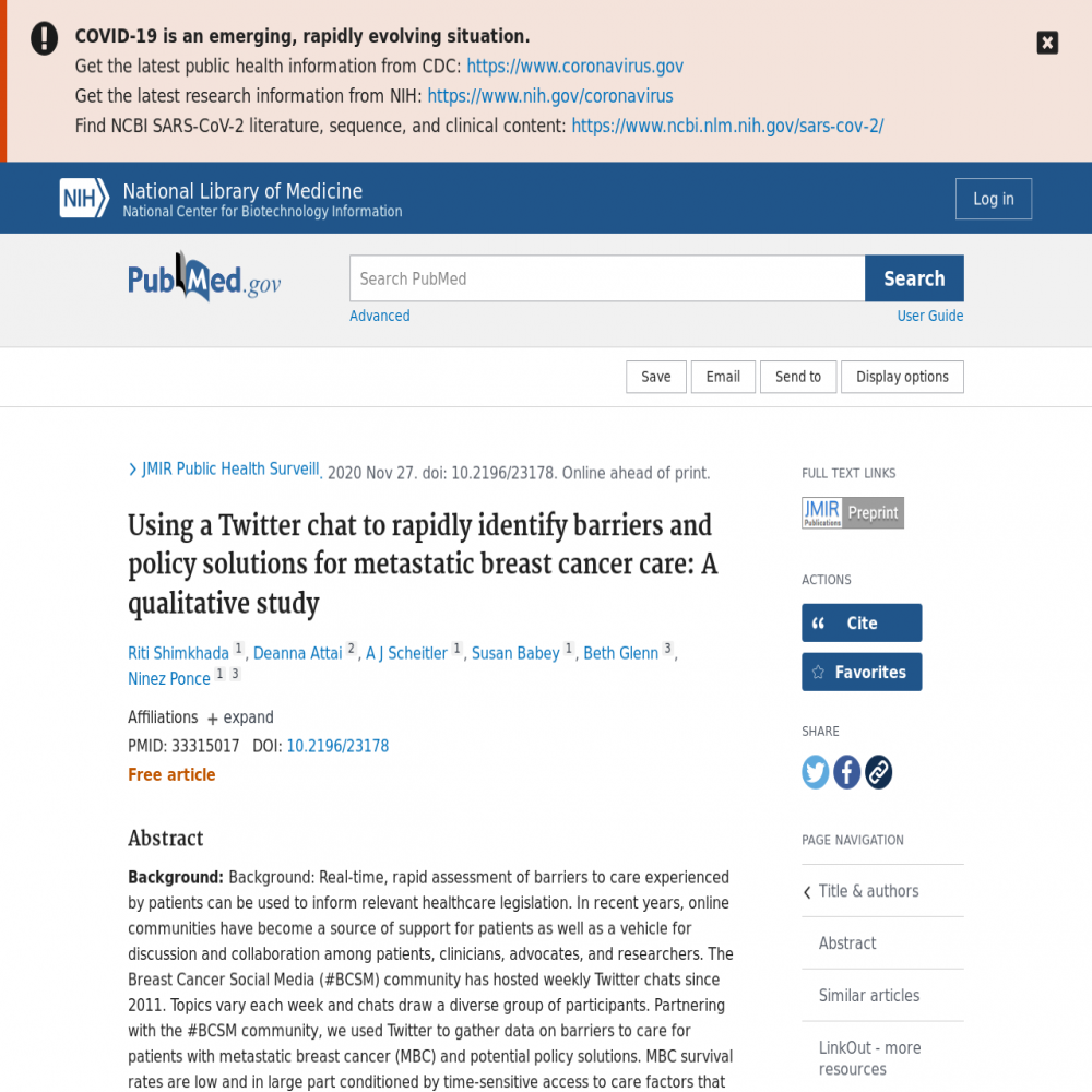 A healthcare social media research article published in JMIR Public Health and Surveillance, January 26, 2021