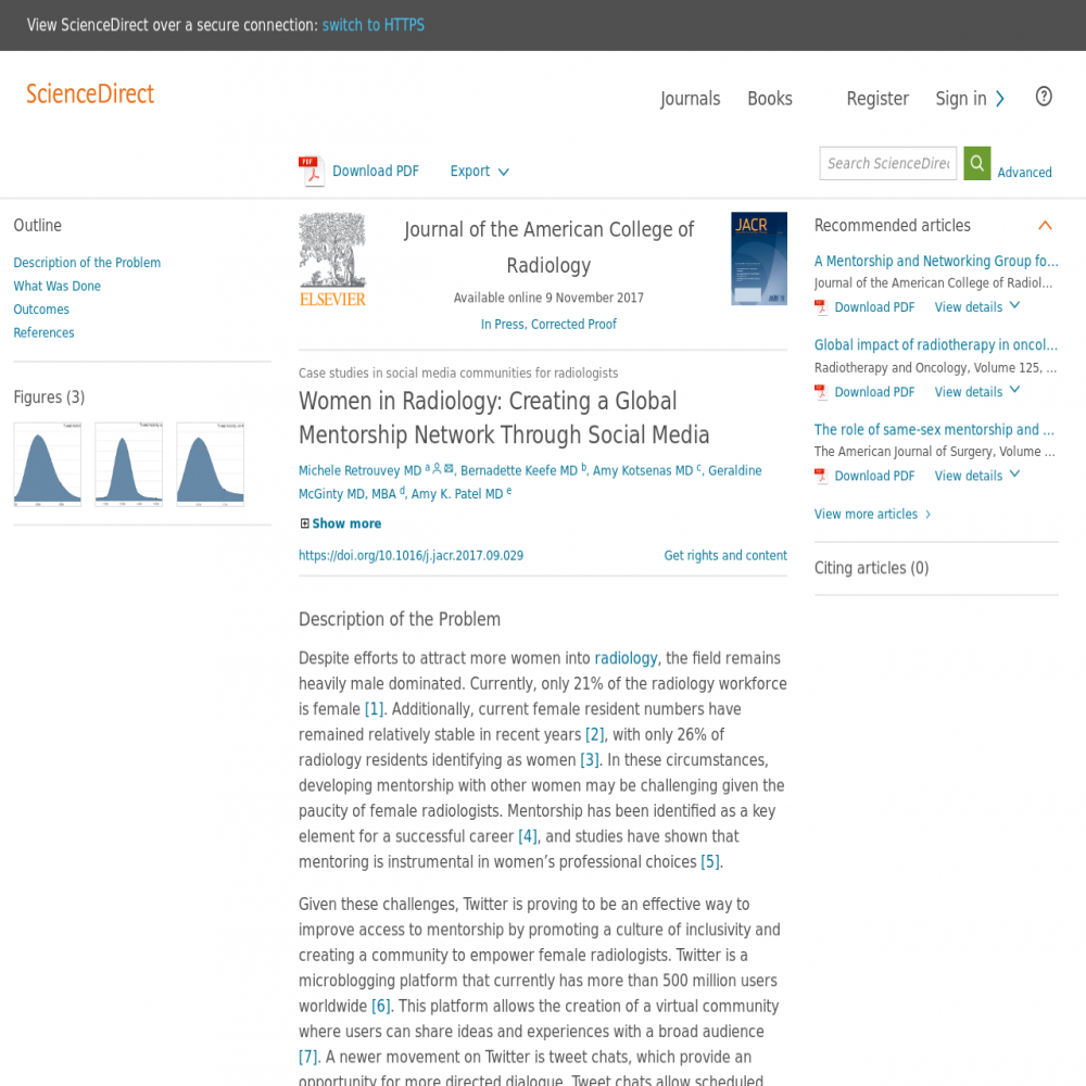 A healthcare social media research article published in Journal of the American College of Radiology, January 1, 2018